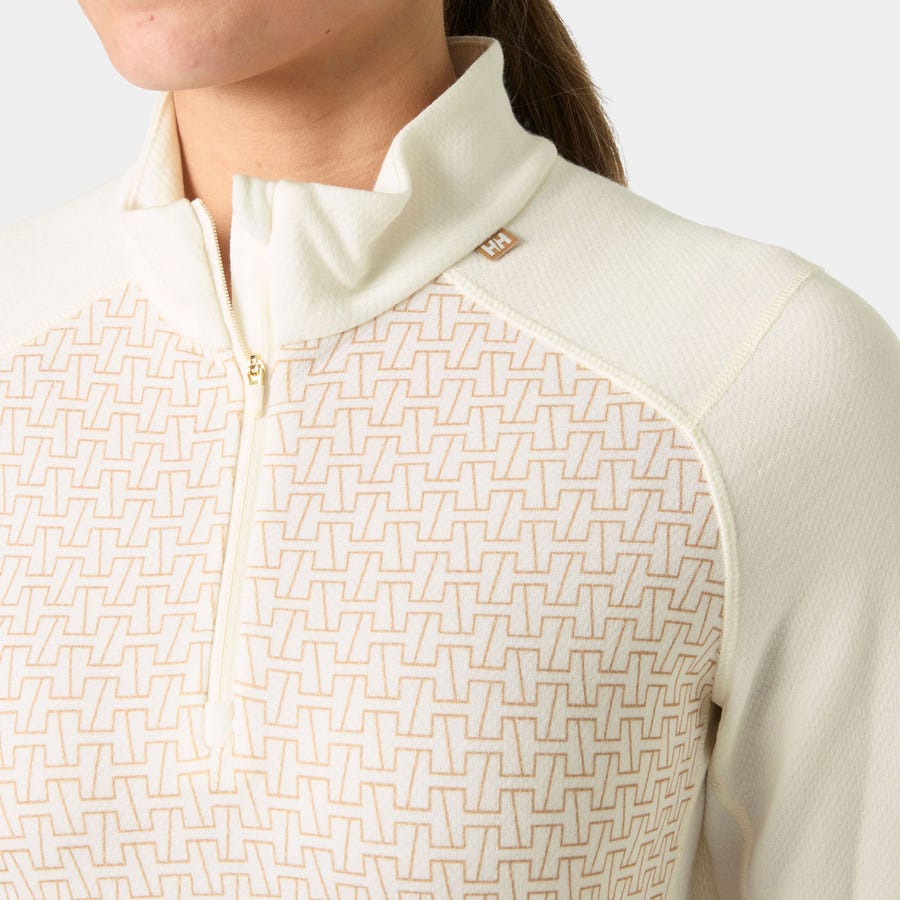Couche de base demi-zip graphique mi-lourde en laine mérinos LIFA® pour femmes