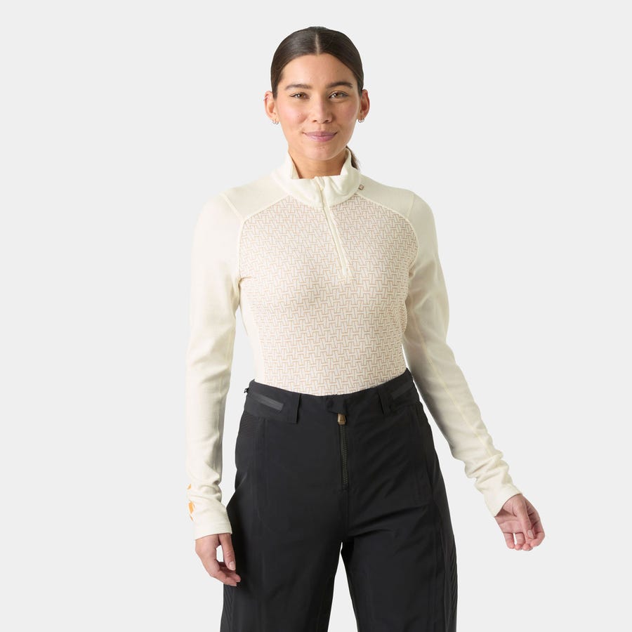 Couche de base demi-zip graphique mi-lourde en laine mérinos LIFA® pour femmes