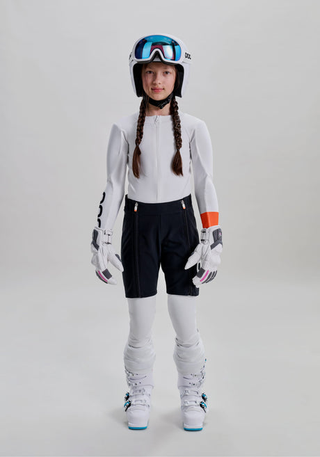 Shorts de course de ski junior Uranium Black