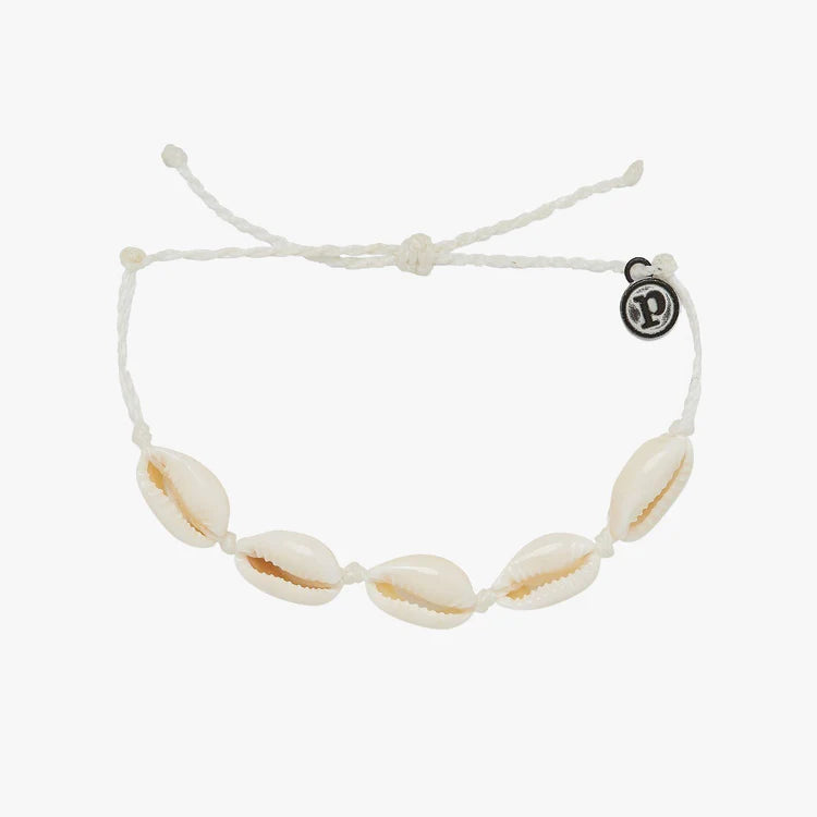 Knotted cowrie anklet