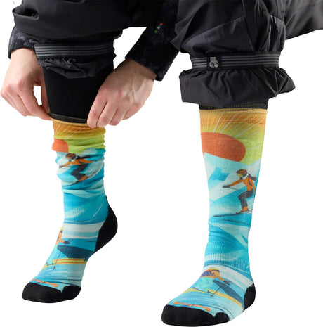 Chaussettes OTC Smartwool Ski Targeted Cushion Steep Days Print - Femme