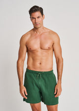 Shorts de plage en coton contrecollé