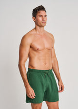 Shorts de plage en coton contrecollé