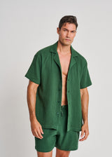 Chemise de plage en coton contrecollé