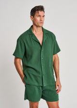 Chemise de plage en coton contrecollé