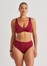 Retro waistband with mesh insert