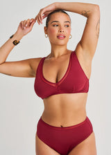 Deep V Mesh Insert Crop Top