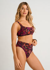 Haut de bikini en tricot côtelé à armatures