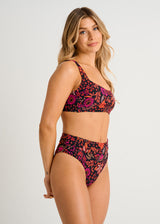 Haut de bikini en tricot côtelé à armatures