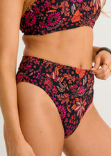 Culotte de bikini taille rétro en tricot côtelé
