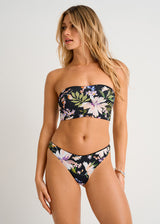 Haut de bikini bandeau avec dos lacé