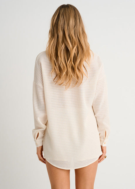 Chemise de plage texturée