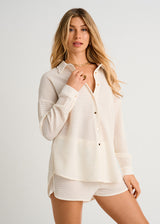 Chemise de plage texturée