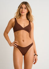Haut de bikini à encolure plongeante