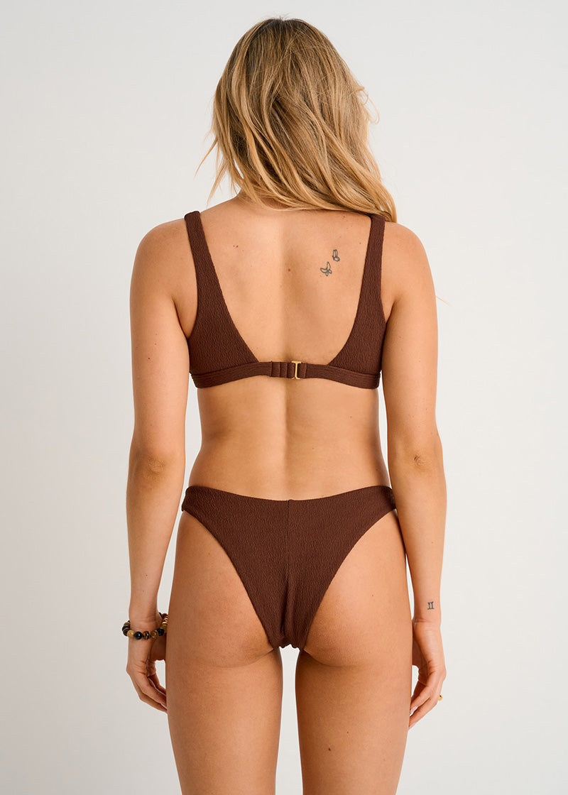 Haut de bikini à encolure plongeante
