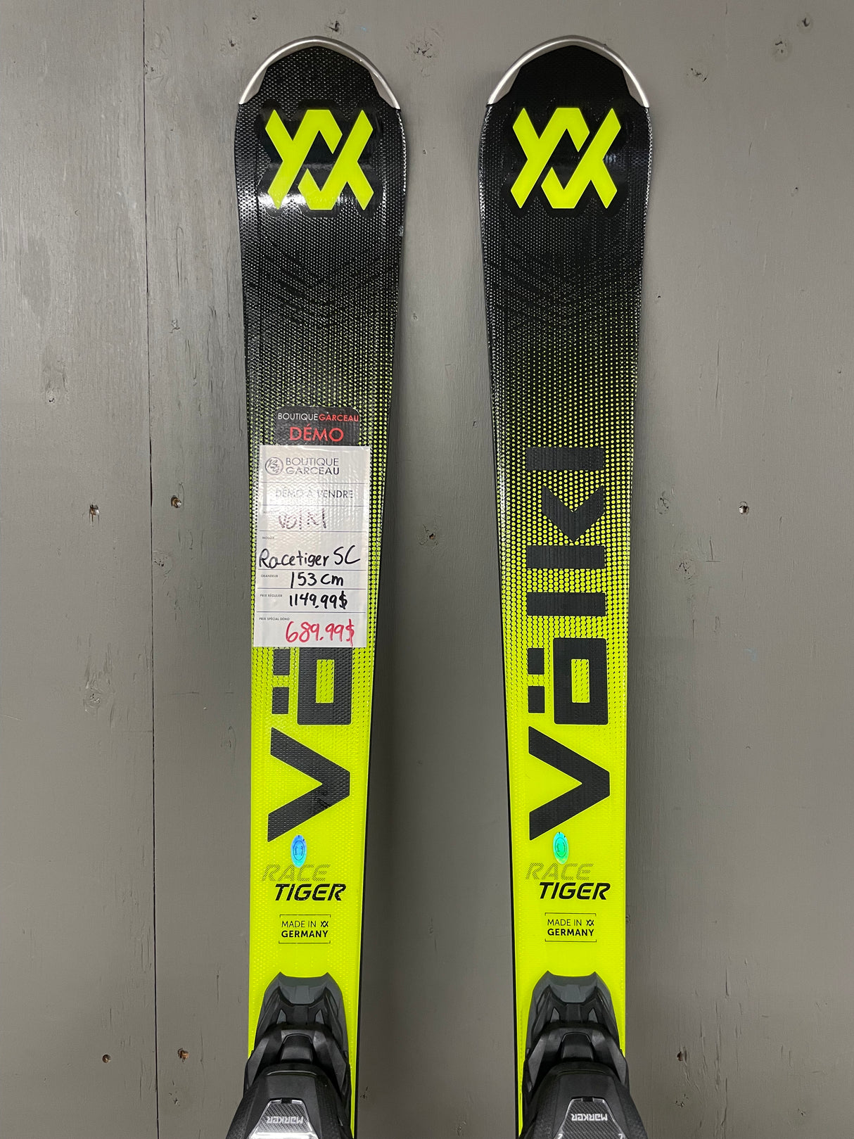 Racetiger SC Black Démo 153cm