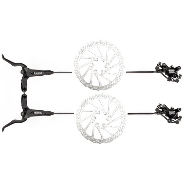 Frein hydraulique avant et arrière complet 160mm 6 boulons 2 pistons