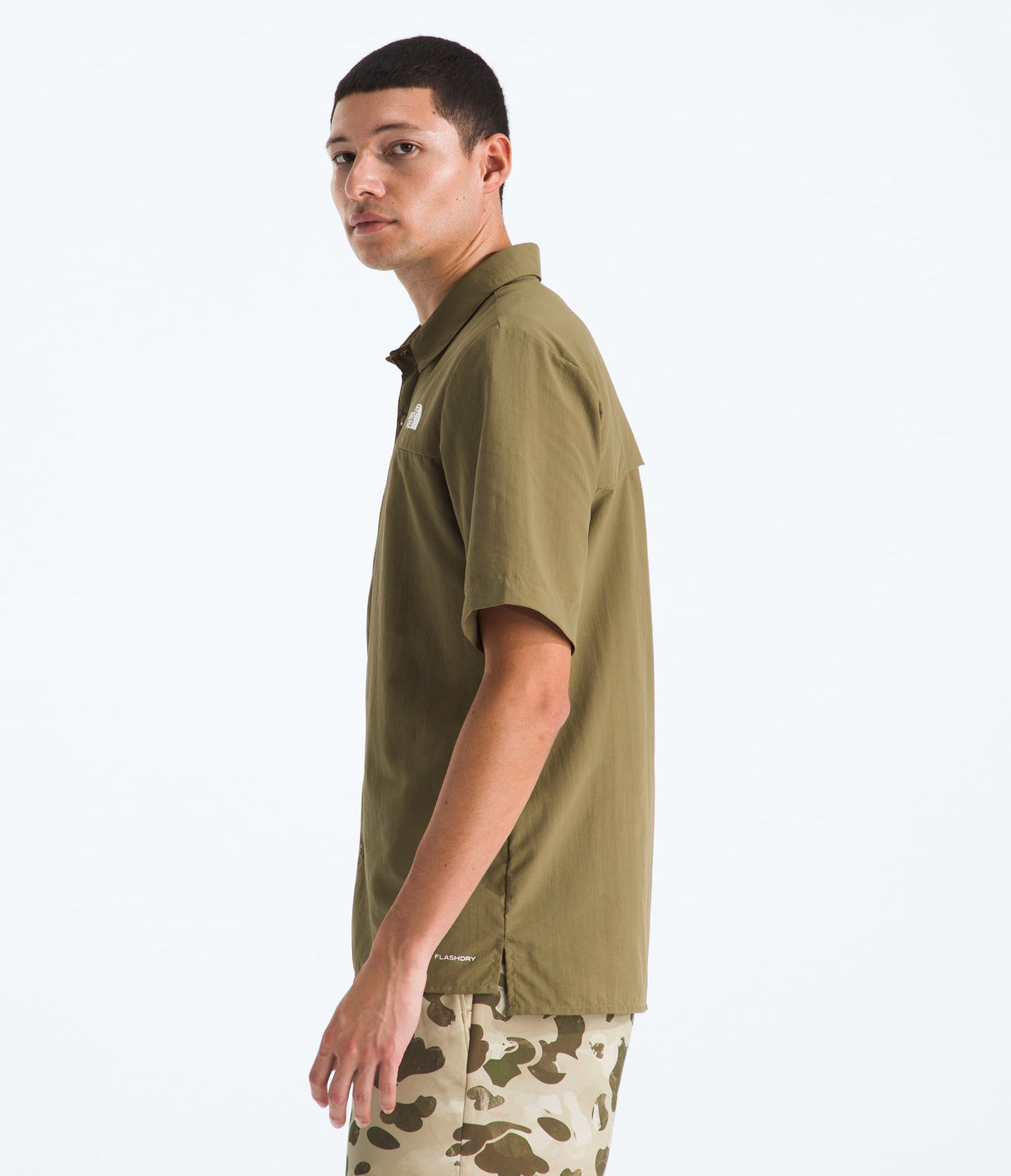 Chemise à manches courtes pliable pour hommes