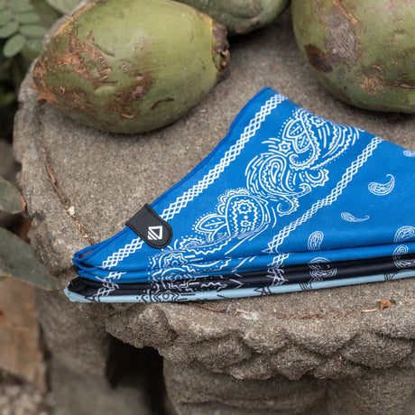 Serviette Bandana : Paisley Bleu Stellaire