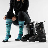 Chaussettes hautes mi-mollet pour femme Ski Topo Treasures Print