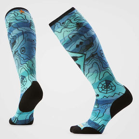 Chaussettes hautes mi-mollet pour femme Ski Topo Treasures Print