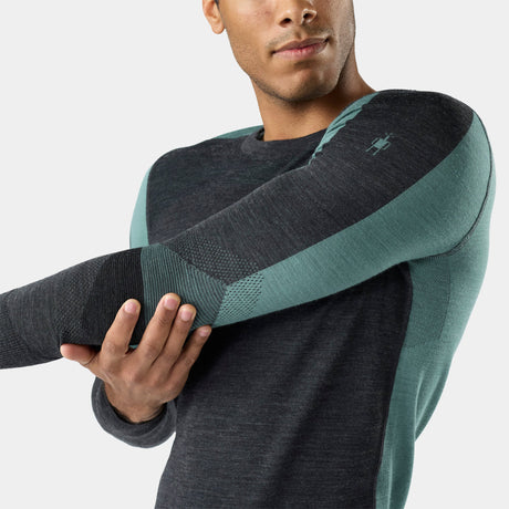 Haut de base thermal à encolure ronde et contraste de couleurs Intraknit™ Merino pour hommes