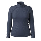 Women's thermal merino rib turtleneck