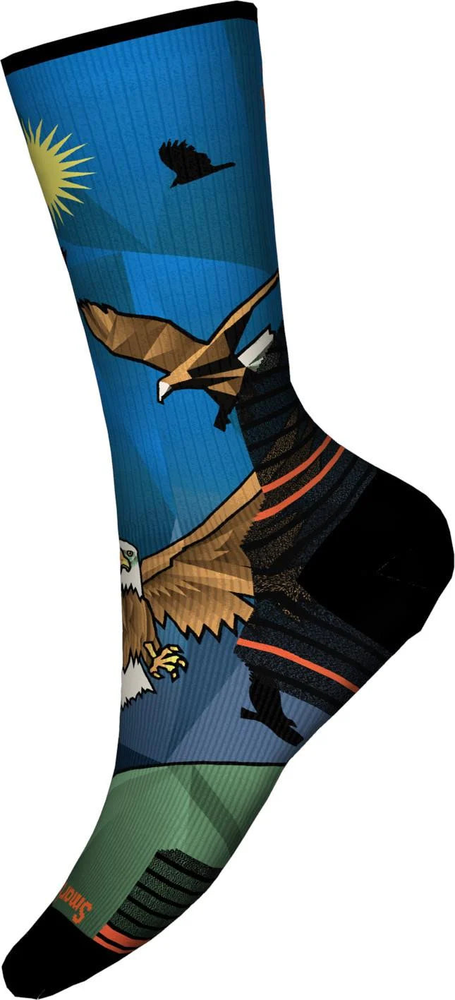 Hike targeted cushion eagle print crew