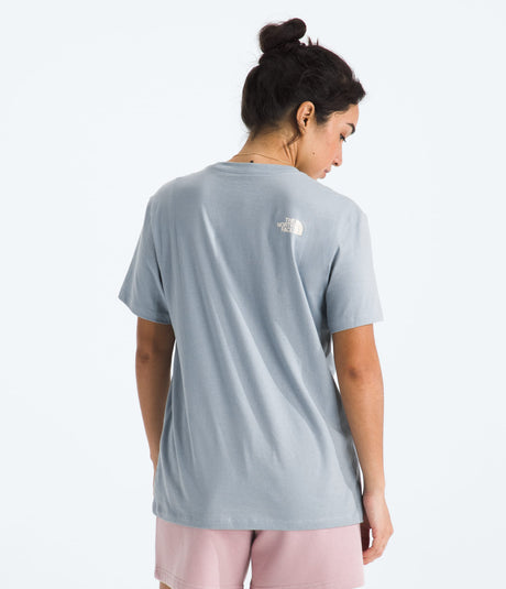 T-shirt décontracté à manches courtes et motif floral alpin pour femmes