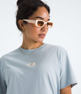 T-shirt décontracté à manches courtes et motif floral alpin pour femmes