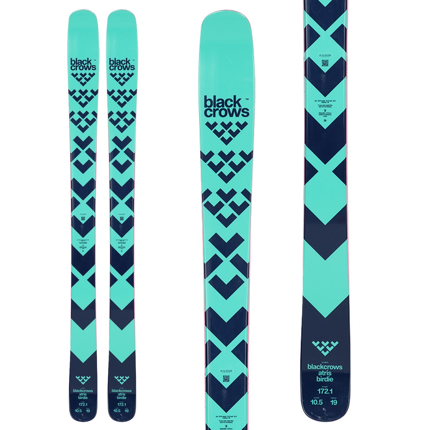 Skis without bindings