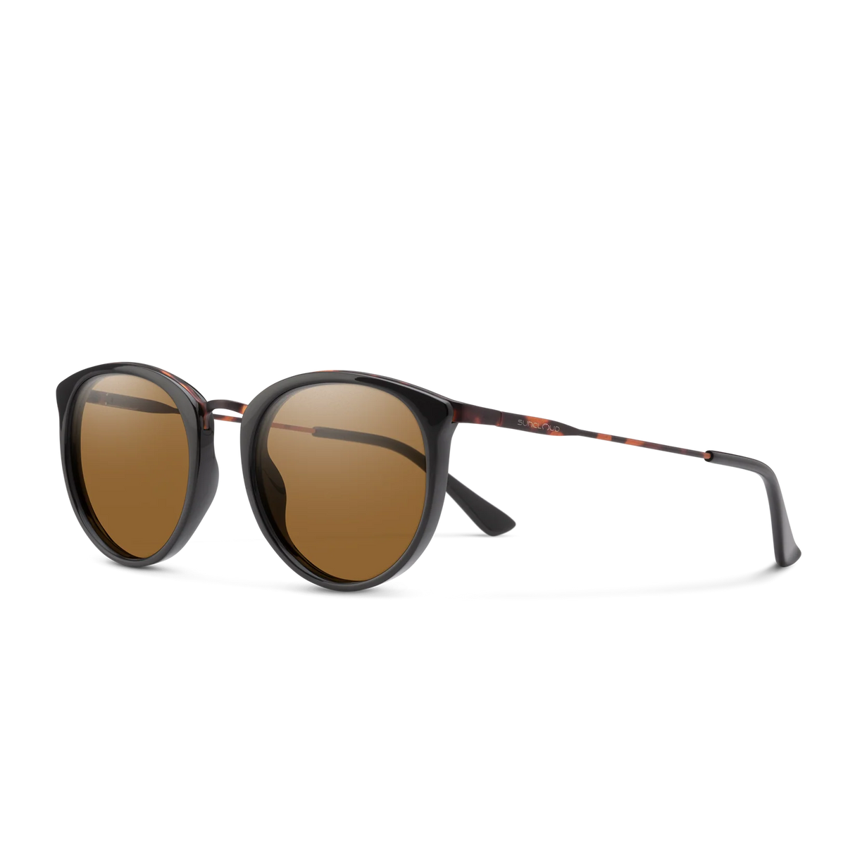 Dana Écaille noire métallisée + verres polarisés marron