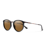 Dana Écaille noire métallisée + verres polarisés marron