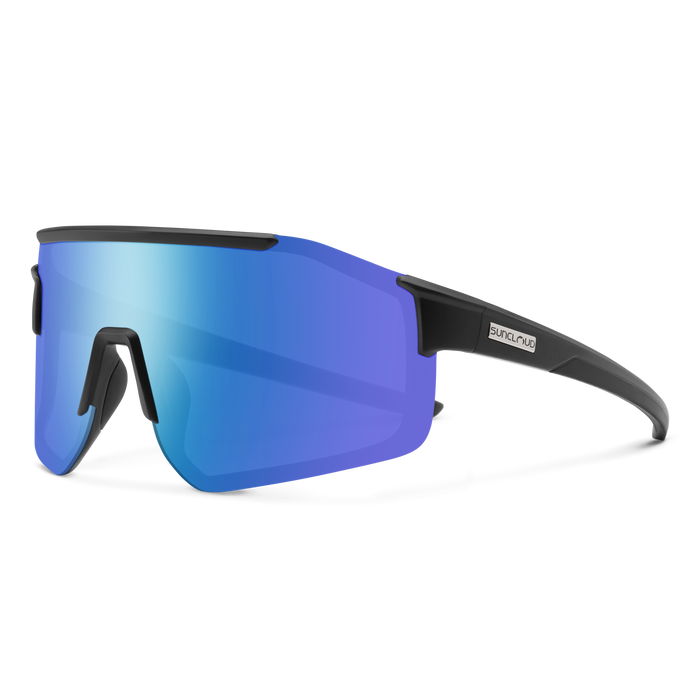 Domain matte black/polar blue mirror