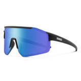 Domain matte black/polar blue mirror