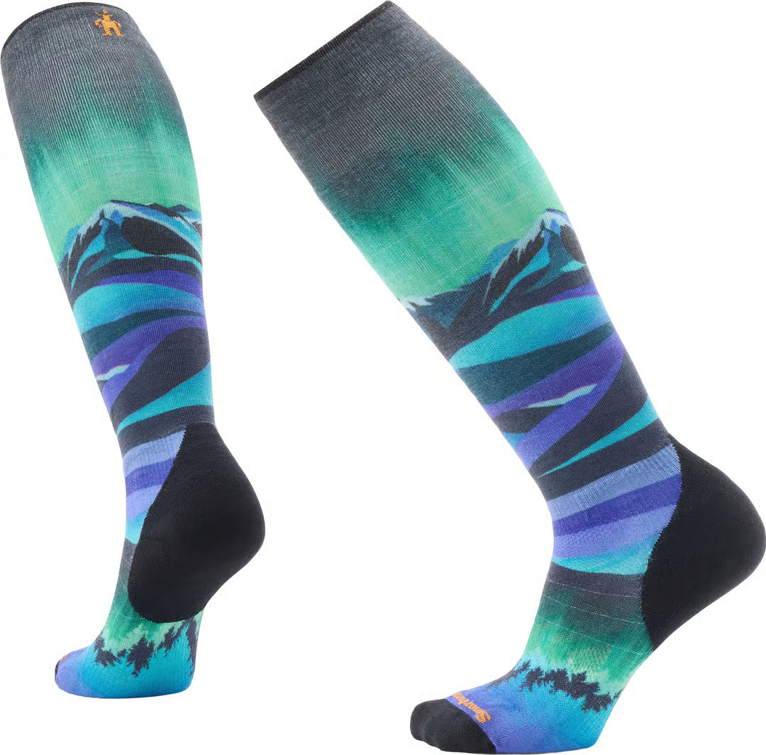 W Ski targeted cushion compression print otc socks