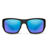 Sculpin Noir mat + Verres polarisés bleus miroir