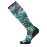 Ski targeted cushion green slopes print otc socks