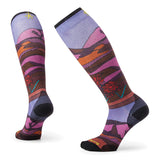 Women's Ski Zero Cushion Floral Field Print OTC Socks