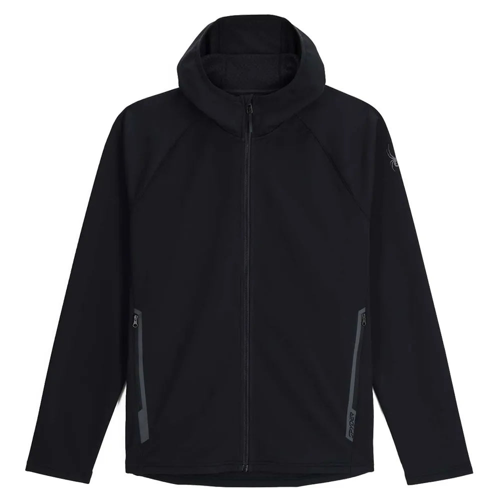 Gridweb shell fleece hoodie men