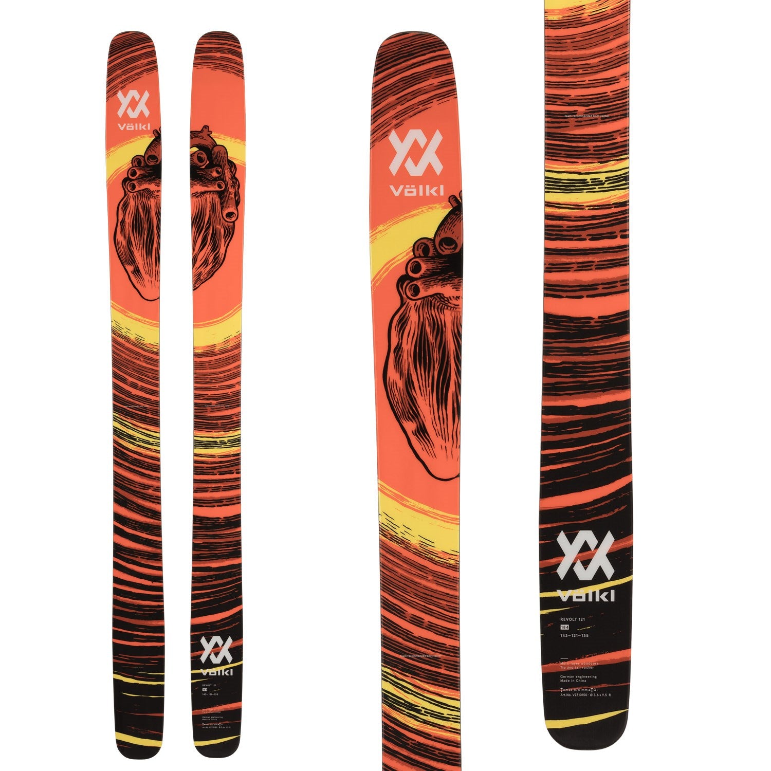 Skis without bindings