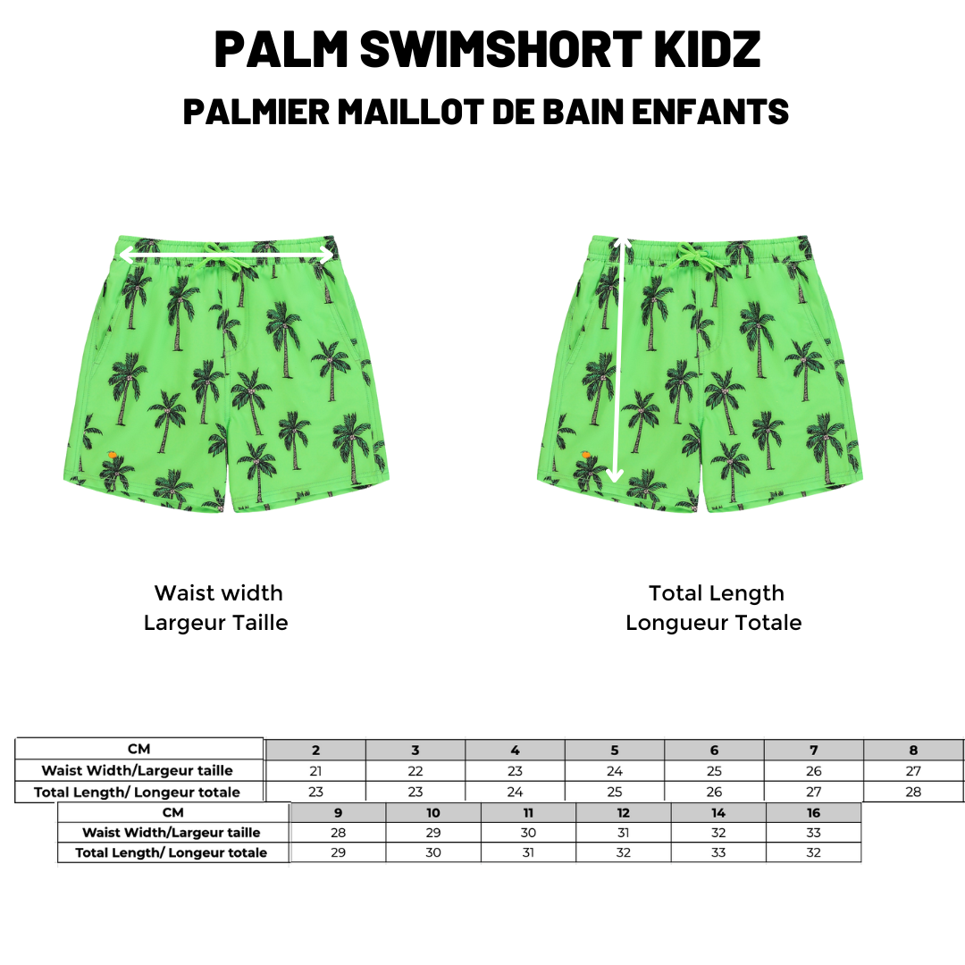 Palm Swimshorts Neon Green Kidz