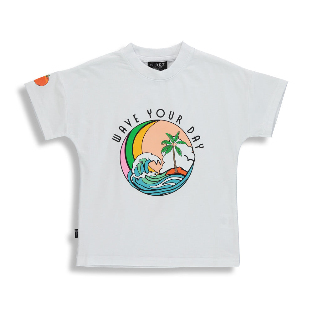 Wave Your Day Tee Ivory Kidz