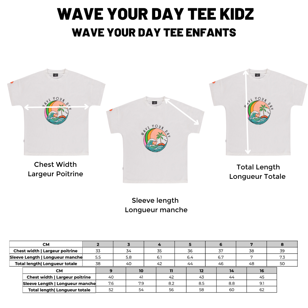 Wave Your Day Tee Ivory Kidz