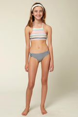 CRUZ STRIPE BRAIDED STRAP HI-NECK SET
